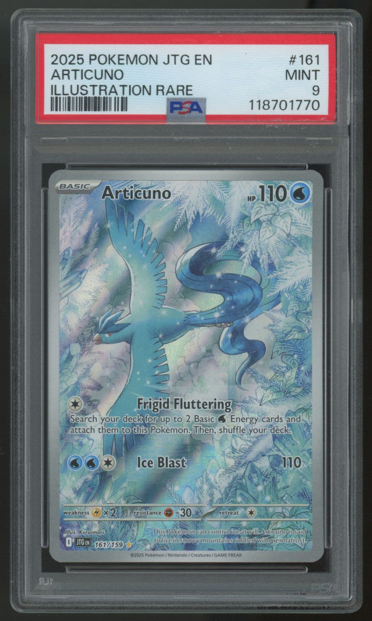2025 Pokemon Articuno Journey Together Illustration Rare #161 PSA 9