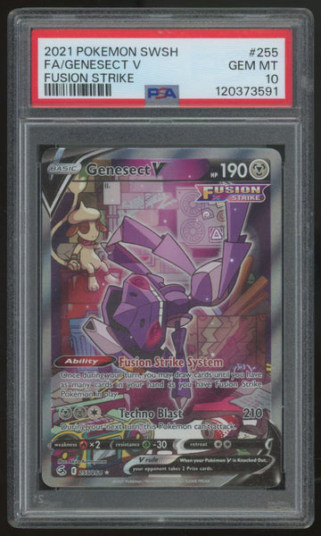 2021 Pokemon Genesect V Fusion Strike Full Art #255 PSA 10