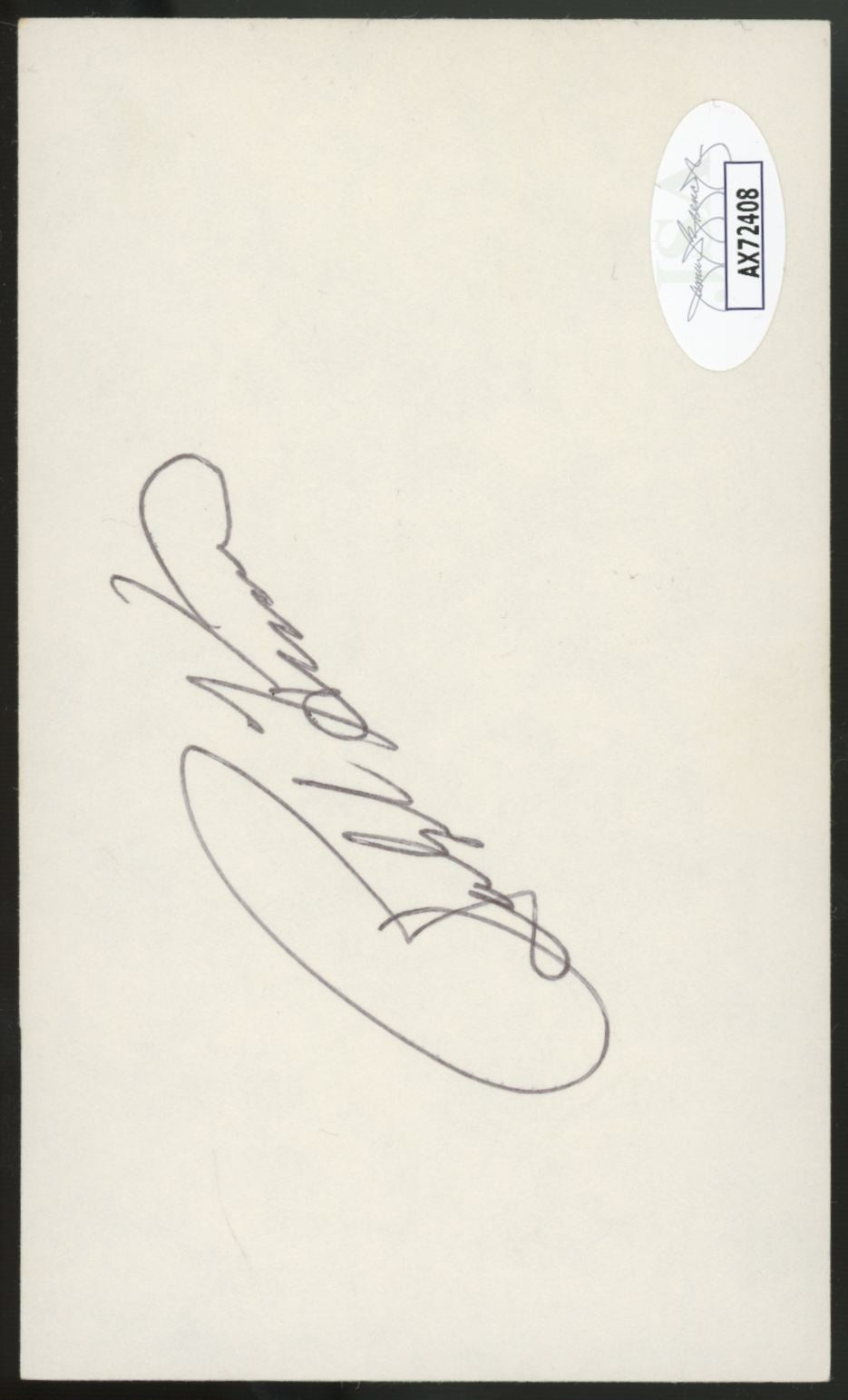 Ralph Kiner Signed Autographed Index Card JSA Authentic