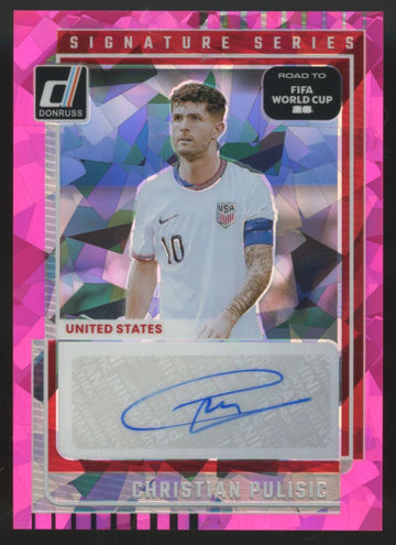 2025-26 Donruss FIFA World Cup Christian Pulisic Signature Series Pink Ice Auto