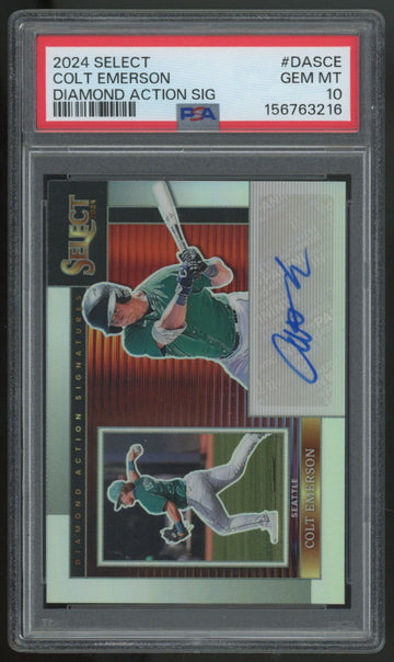 2024 Panini Select Colt Emerson Diamond Action Auto #DAS-CE PSA 10