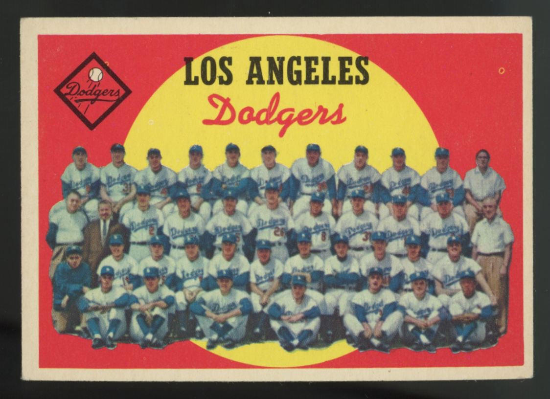 1959 Topps Sixth Series Los Angeles Dodgers Team #457 EX