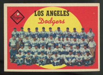 1959 Topps Sixth Series Los Angeles Dodgers Team #457 EX