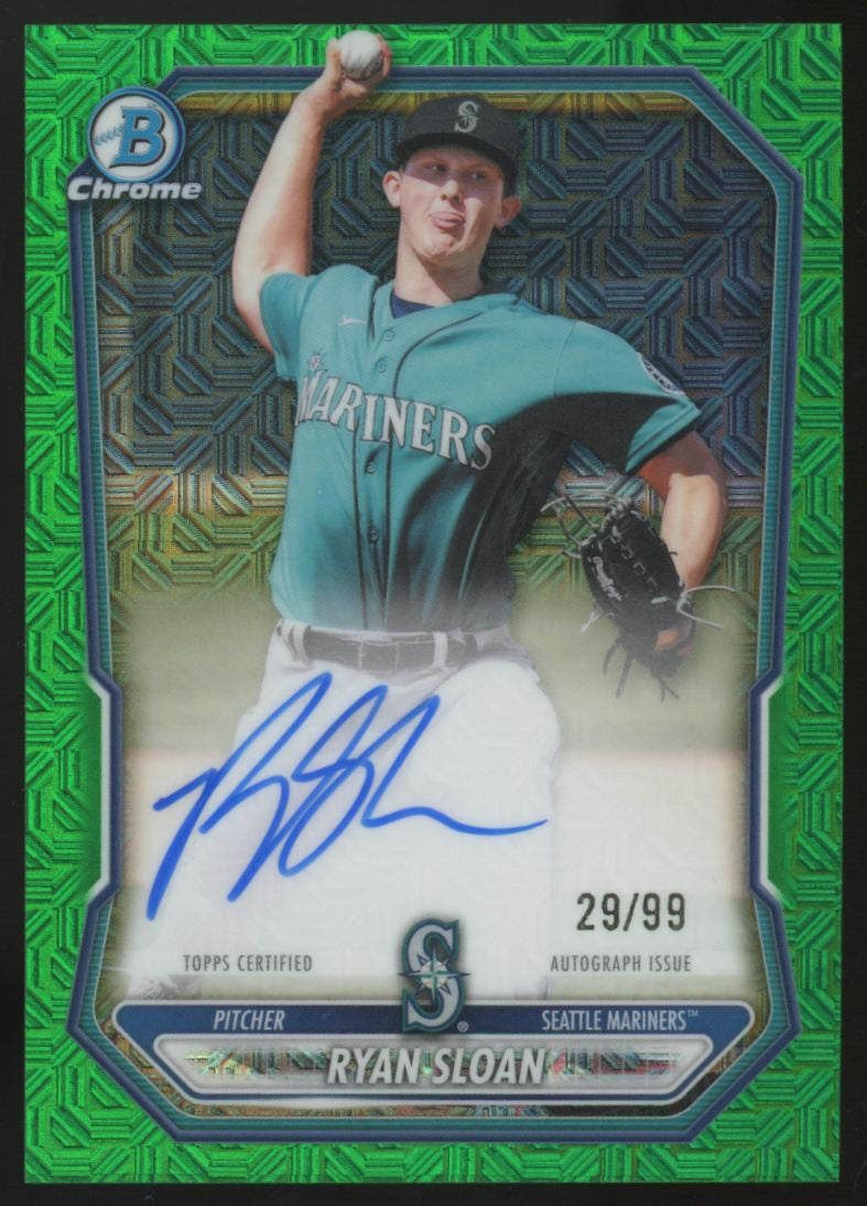 2026 Bowman Chrome Mega Ryan Sloan Green Prospect Auto /99 #BMA-RS