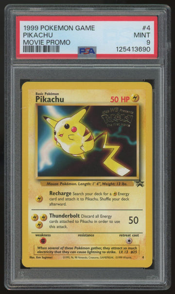 1999 Pokemon Pikachu Movie Promo #4 PSA 9