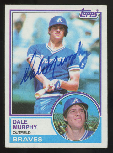 1983 Topps Dale Murphy Signed Auto #760 JSA Authentic