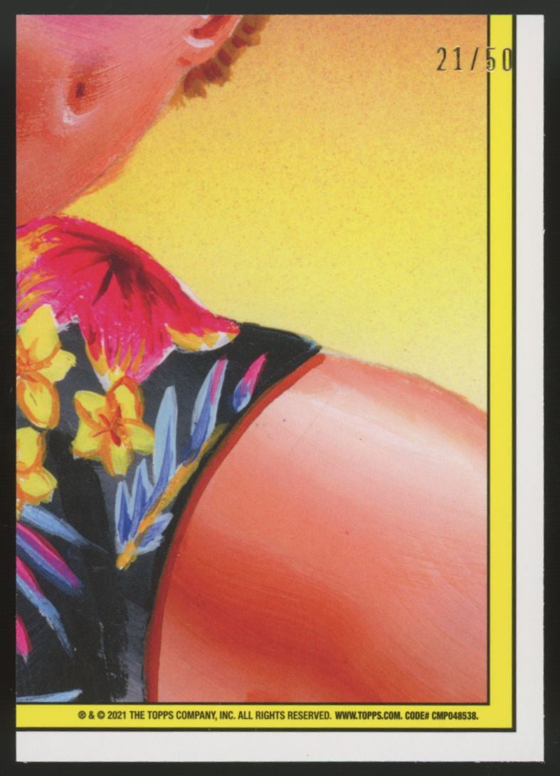 2021 Topps Garbage Pail Kids Go On Vacation Annoyed Andy Fool's Gold /50 #6b