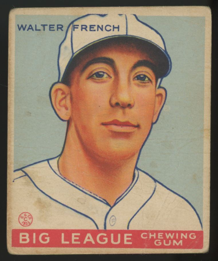 1933 Goudey Walter French #177 Poor