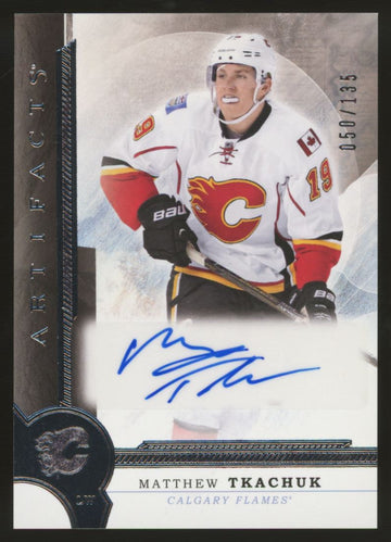 2016/17 UD Artifacts Matthew Tkachuk Rookie Auto /135 #IX
