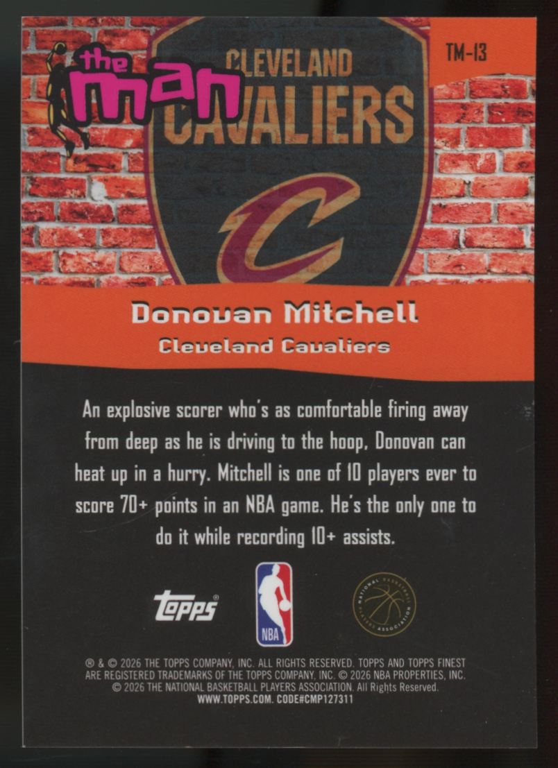 2025-26 Topps Finest Donovan Mitchell The Man SSP #TM-13