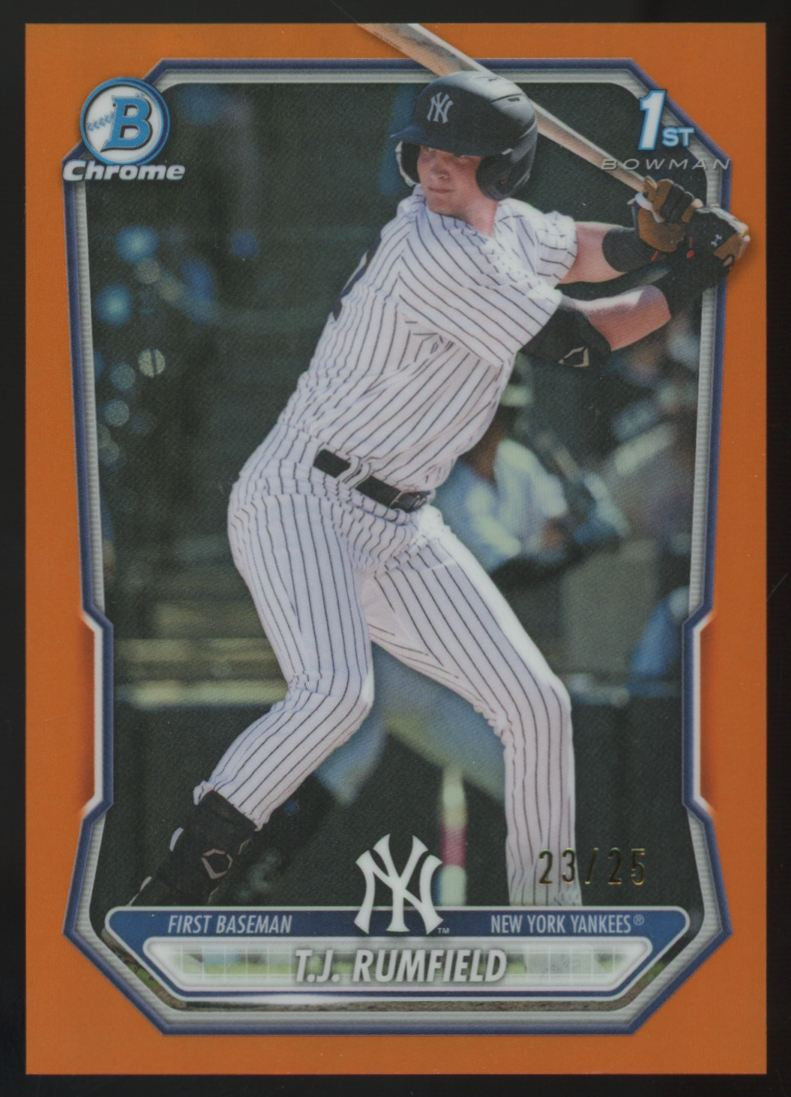 2026 Bowman T.J. Rumfield 1st Chrome Prospect Orange Refractor /25 #BCP-134