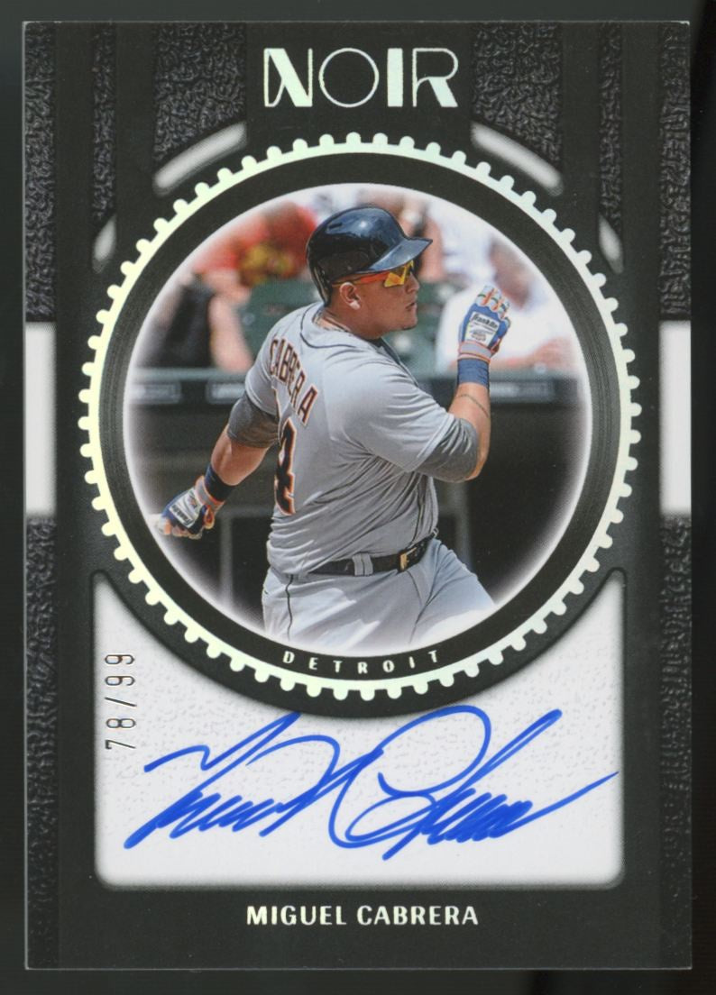 2026 Immaculate Miguel Cabrera Noir Shadow Signatures Auto /99 #SS-MC