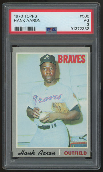 1970 Topps Hank Aaron #500 PSA 3 *382