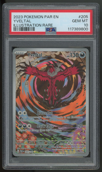 2023 Pokemon Yveltal Paradox Rift Illustration Rare #205 PSA 10