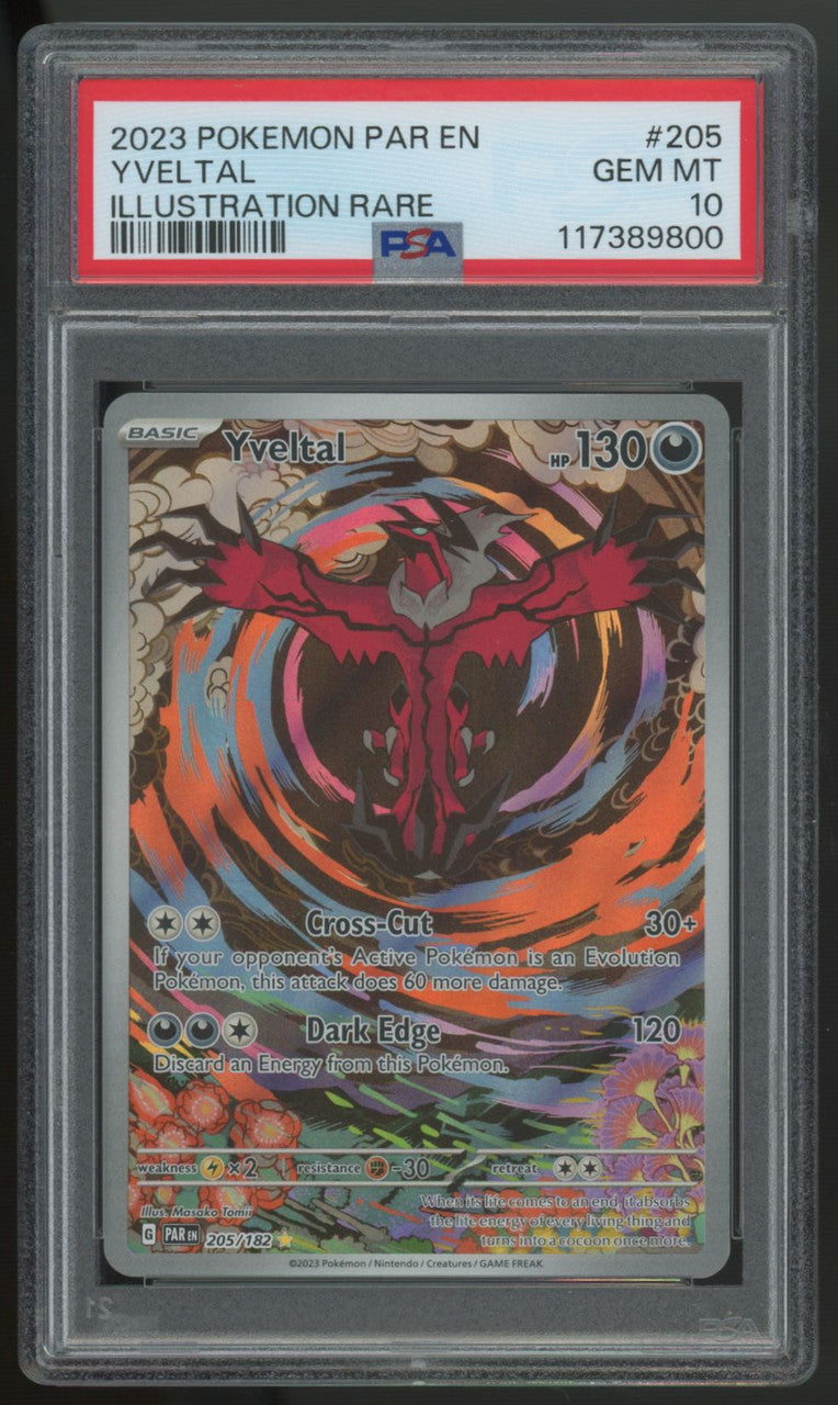 2023 Pokemon Yveltal Paradox Rift Illustration Rare #205 PSA 10