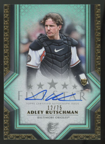 2023 Topps Five Star Adley Rutschman RC Aqua Auto /75 #FSA-ARUS