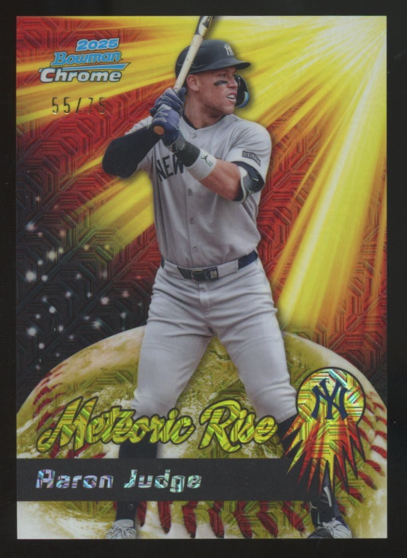 2025 Bowman Chrome Aaron Judge Meteoric Rise Yellow Mojo /75 #MR-4