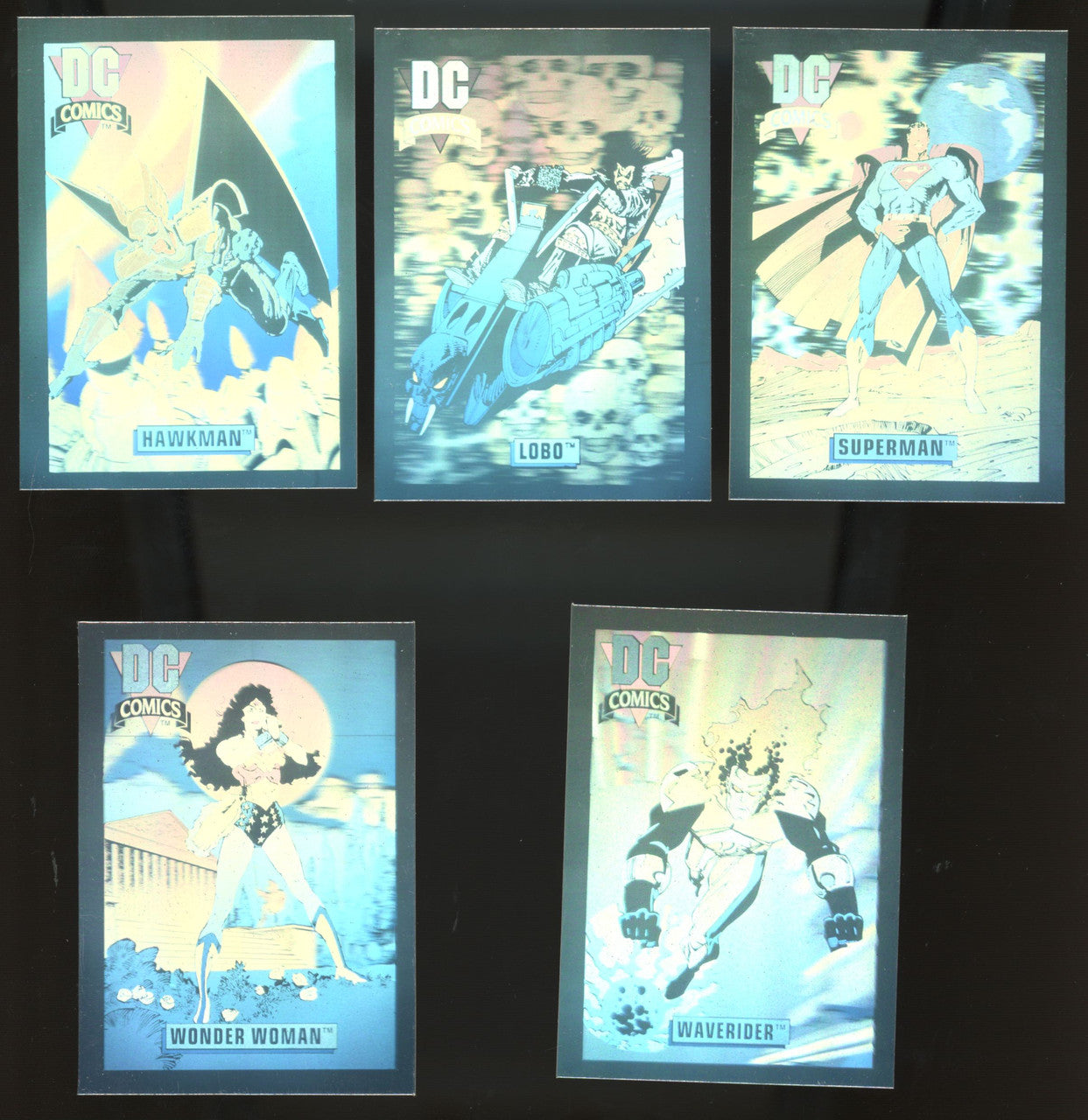 1992 Impel DC Cosmic Cards Series 1 Holo Hall Of Fame Complete Set (10)