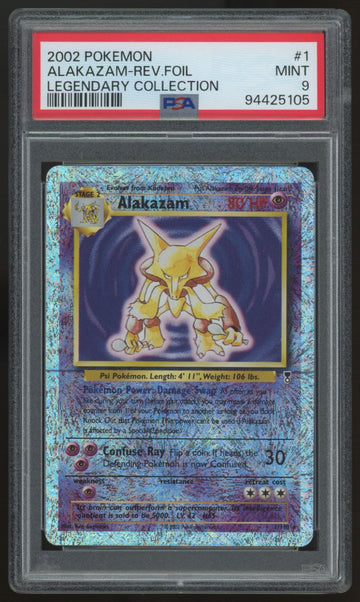 2002 Pokemon Alakazam Legendary Collection Reverse Holo #1 PSA 9
