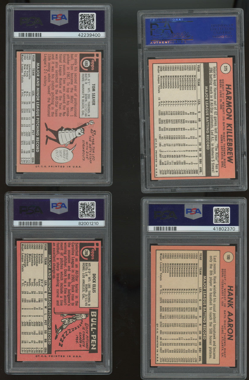 1969 Topps Baseball Complete Set (664) VG-VG/EX Overall Jackson RC PSA 6