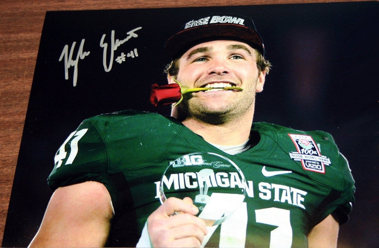 NCAA Michigan State Spartans Kyler Ellsworth "The Rose" Autographed Photo 8x10