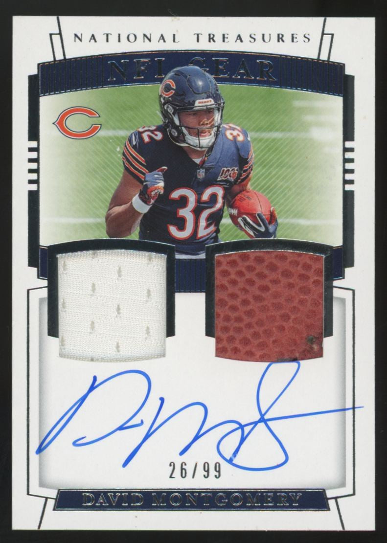 2019 National Treasures David Montgomery RC Gear Dual Patch Auto RPA /99 #RSC-DM