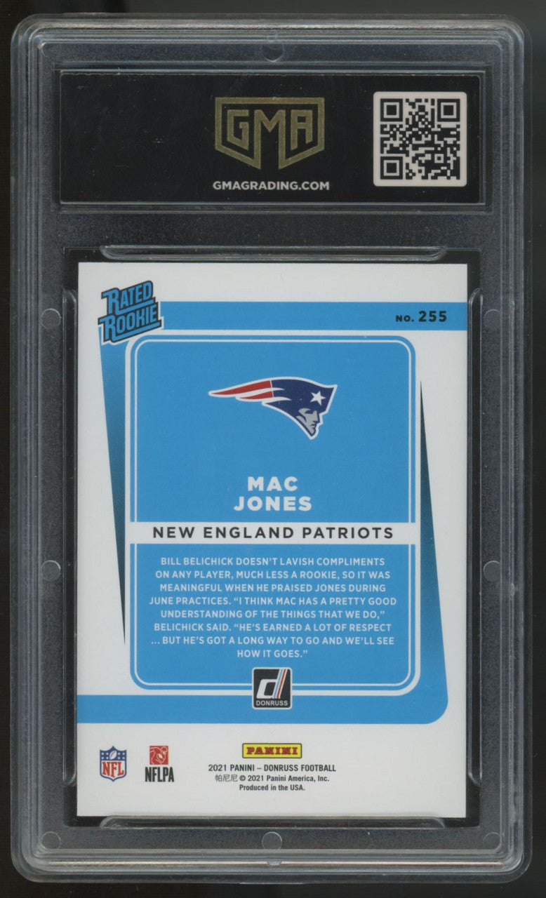 2021 Panini Donruss Mac Jones Rated Rookie Red Press Proof #255 GMA 9 *904
