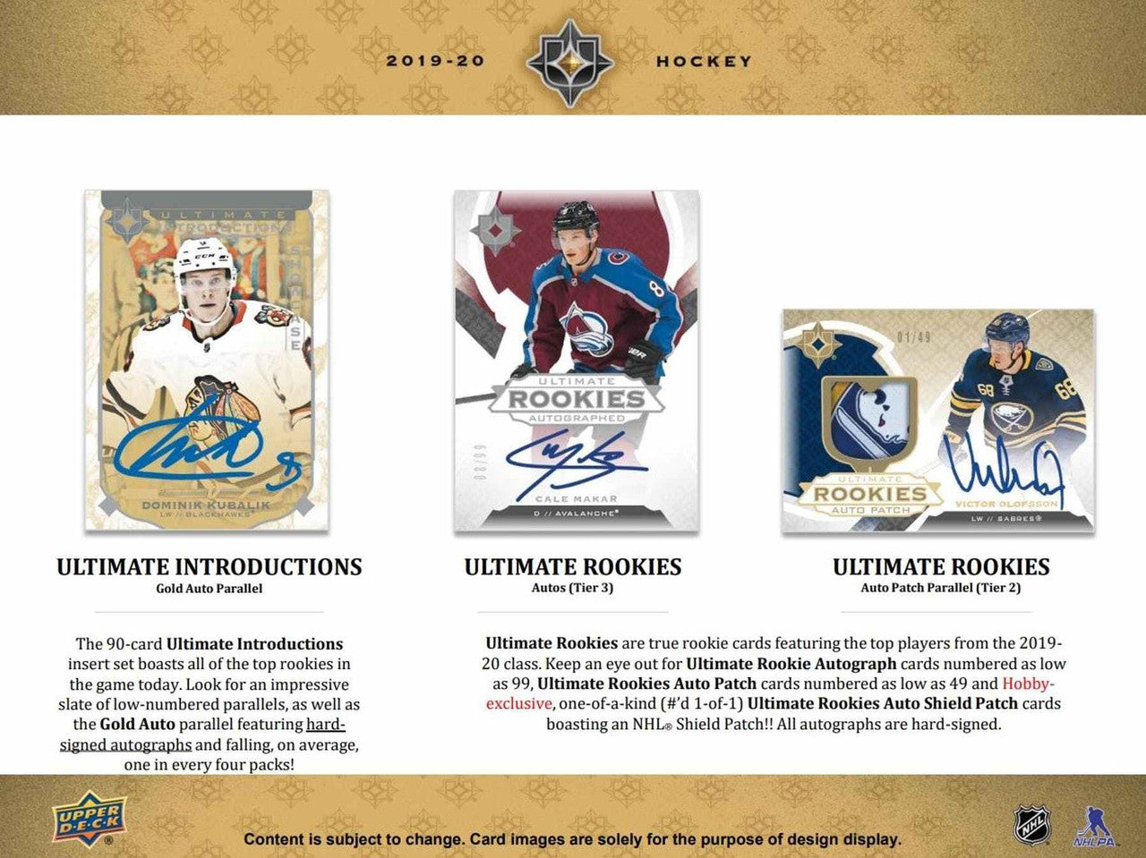 2019/20 Upper Deck Ultimate Collection Hockey Hobby Box