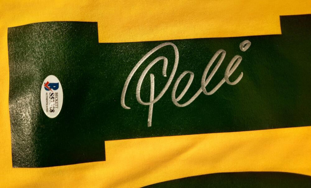 Pele Signed Autographed Brasil Copa Mundo CBD Jersey XL PSA/DNA
