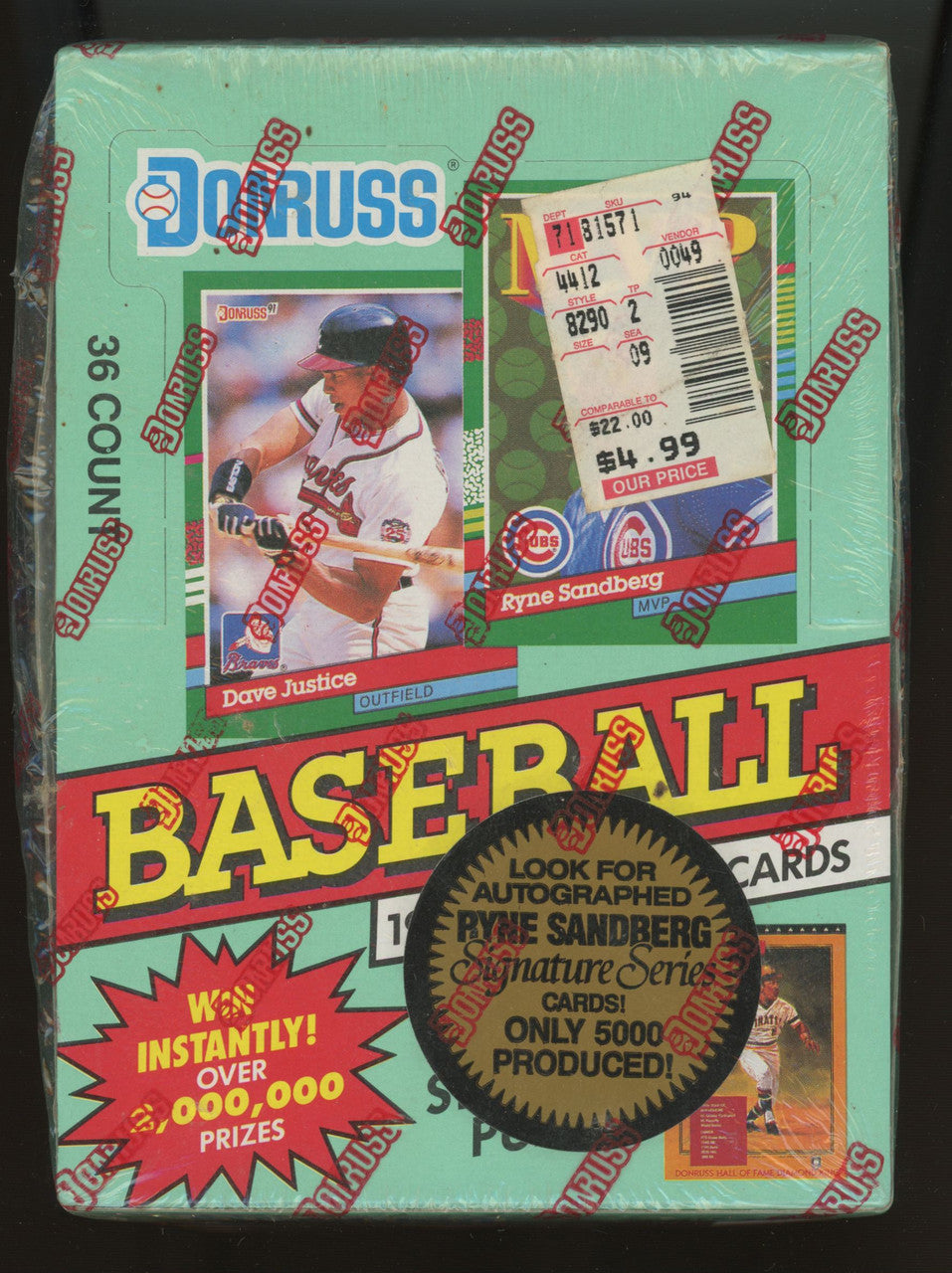 1991 Donruss Baseball Series 2 36 Pack Wax Box Factory Sealed