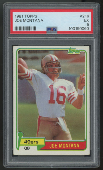 1981 Topps Joe Montana RC #216 PSA 5 *0060