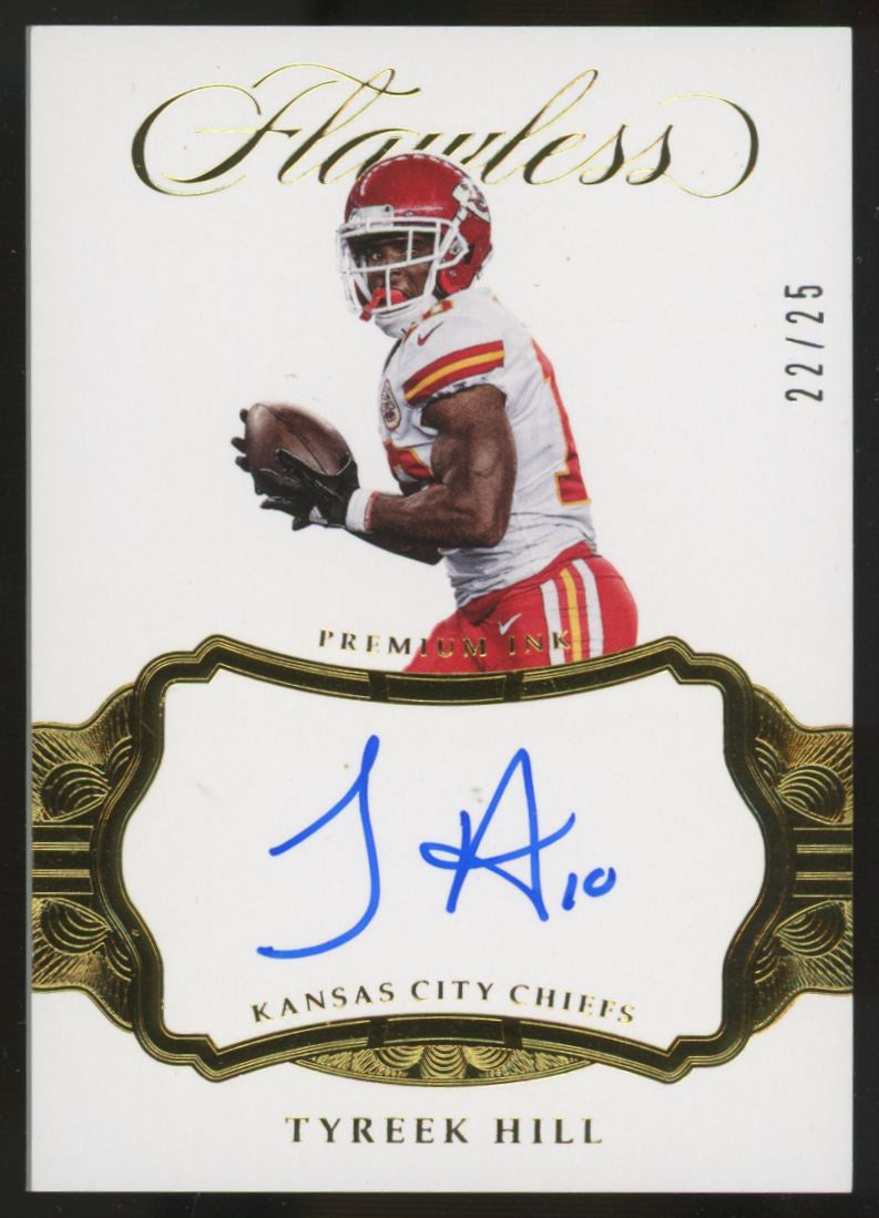 2017 Panini Flawless Tyreek Hill Premium Ink Auto /25 #PI-TH