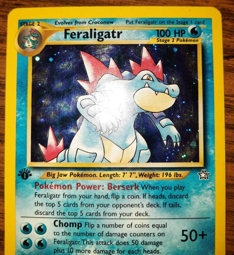 2000 Pokemon Feraligatr Neo Genesis 1st Edition Holofoil 4/111 Moderately Played