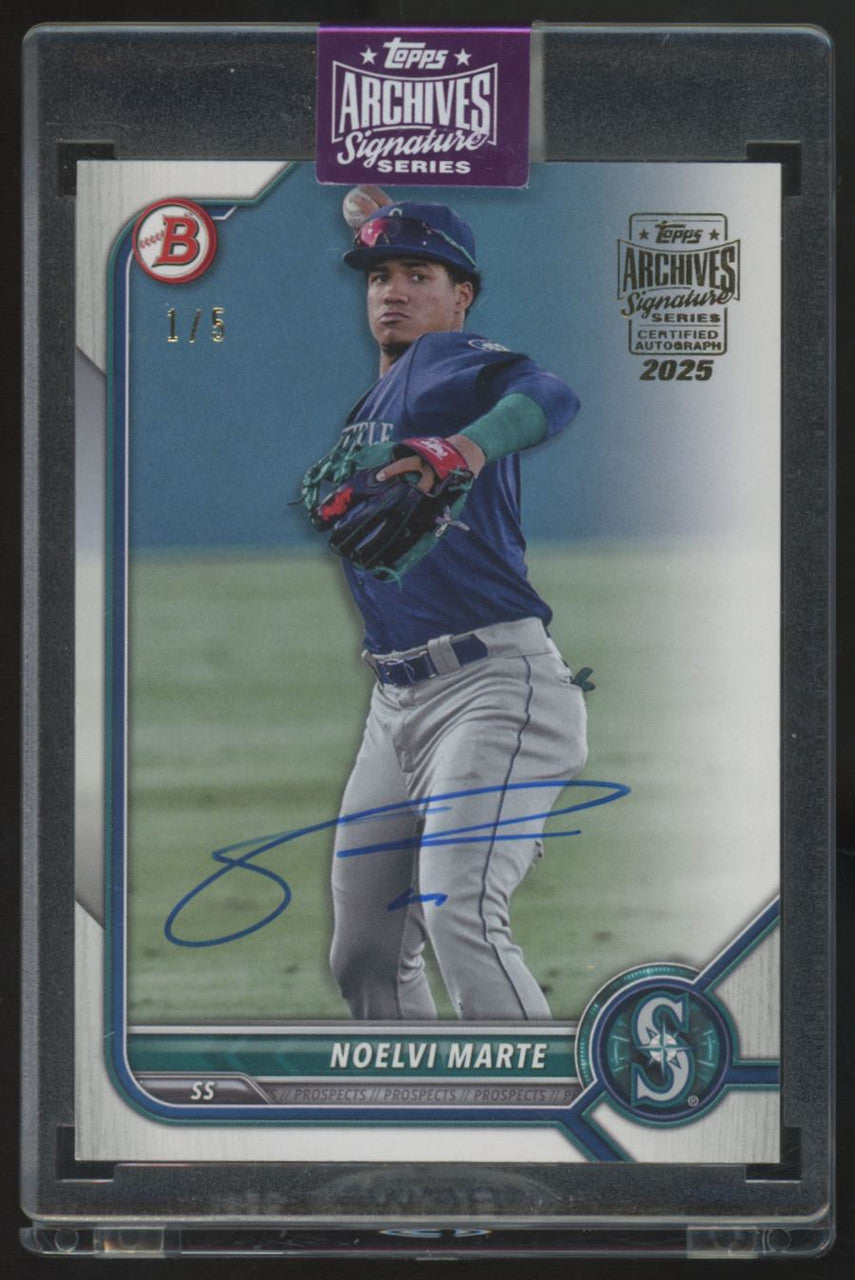 2025 Topps Archives Signature Series Noelvi Marte Auto /5 #BP-63
