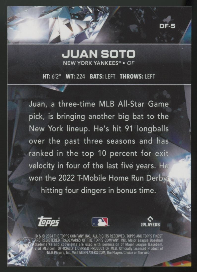 2024 Topps Finest Juan Soto Diamond Finest #DF-5