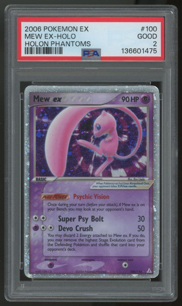 2006 Pokemon Mew ex Holon Phantoms Holo #100 PSA 2