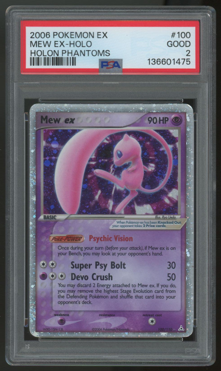 2006 Pokemon Mew ex Holon Phantoms Holo #100 PSA 2
