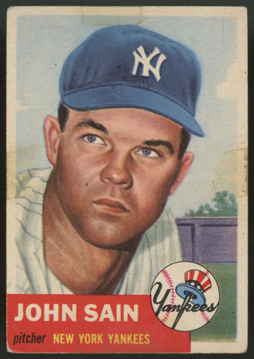 1953 Topps John Sain #119 Poor (Tape)