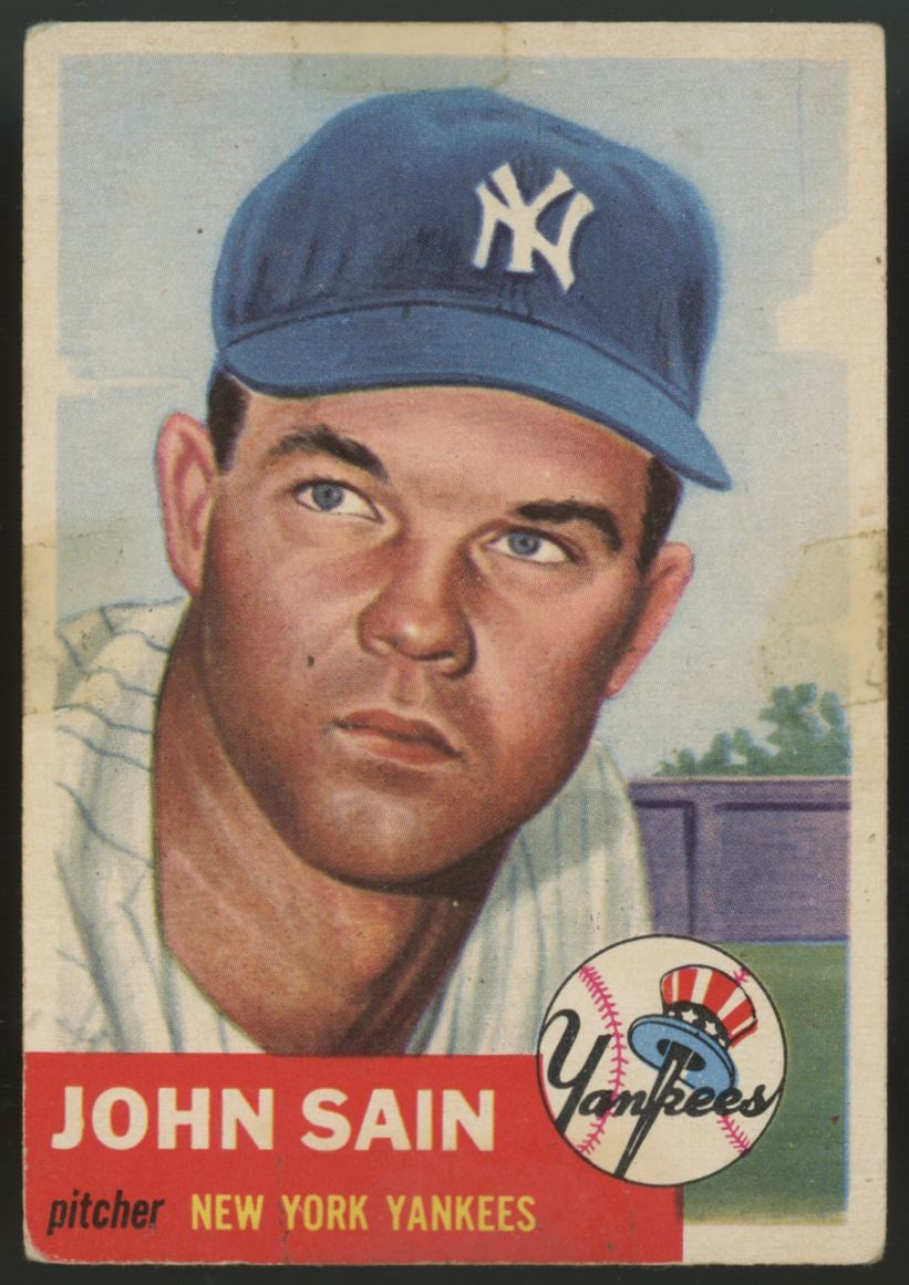 1953 Topps John Sain #119 Poor (Tape)