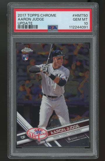 2017 Topps Chrome Update Aaron Judge RC #HMT50 PSA 10 "A"