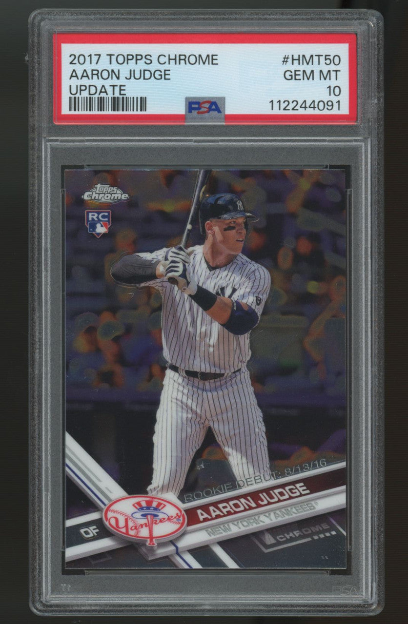 2017 Topps Chrome Update Aaron Judge RC #HMT50 PSA 10 "A"