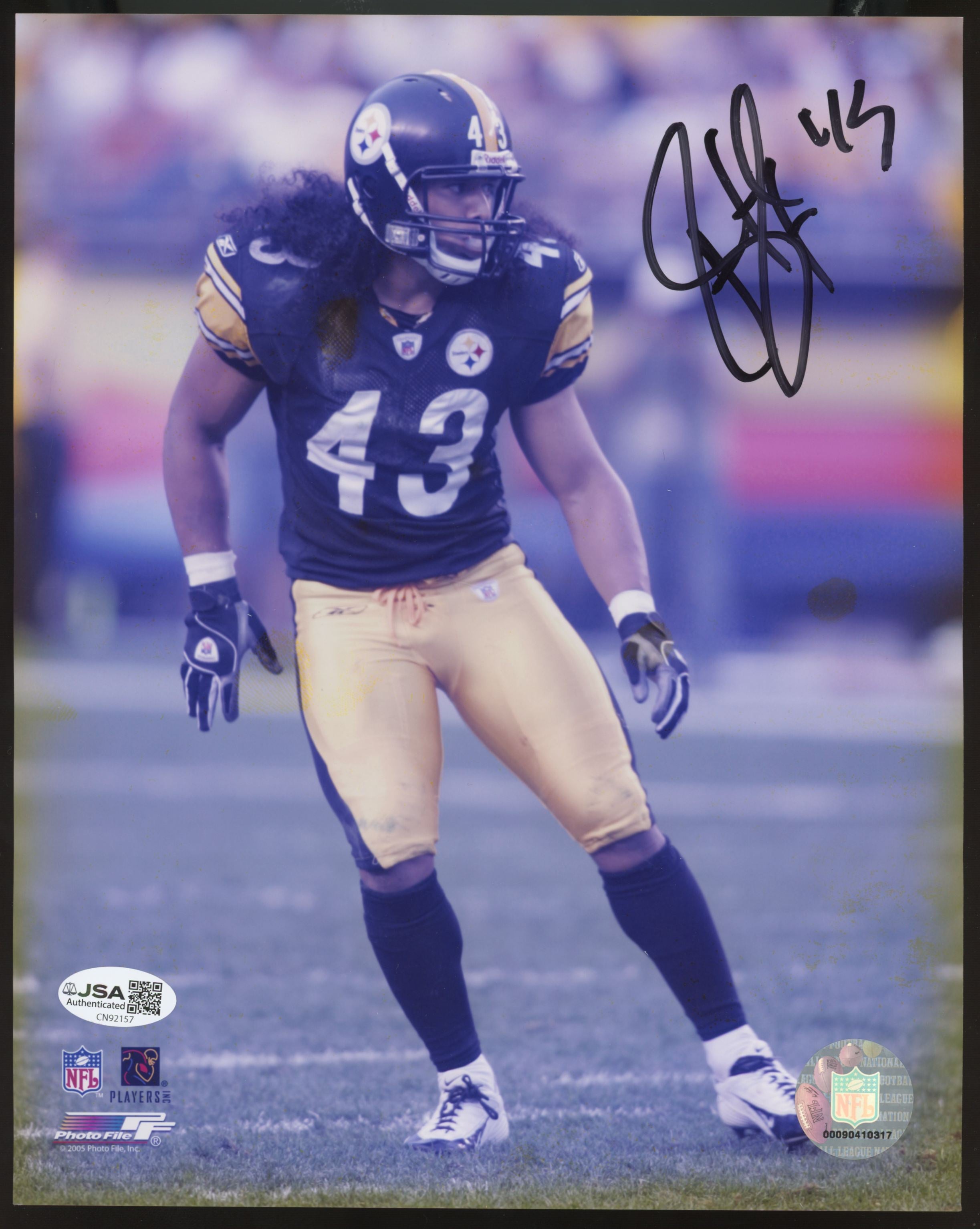 Troy Polamalu Signed Autographed 8x10 Photo JSA Authentic