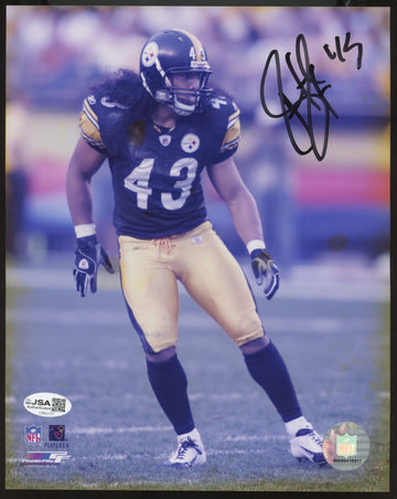 Troy Polamalu Signed Autographed 8x10 Photo JSA Authentic