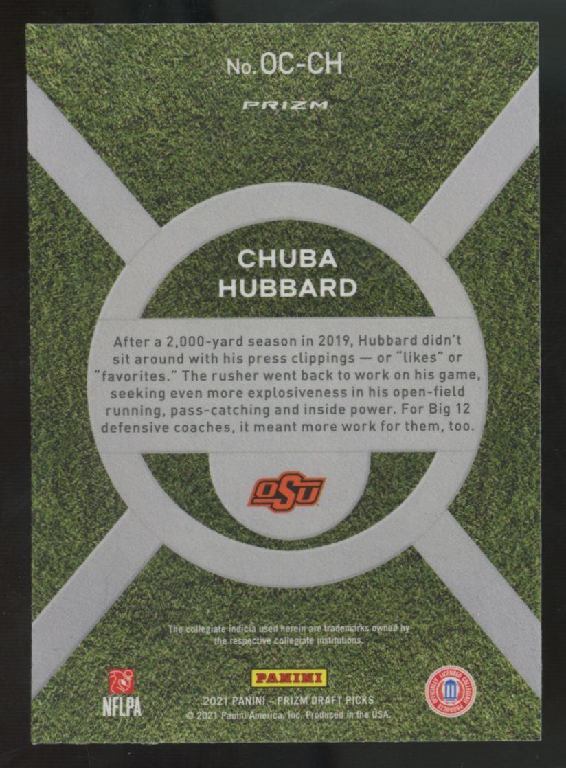 2021 Panini Prizm Draft Chuba Hubbard RC On Campus #OC-CH