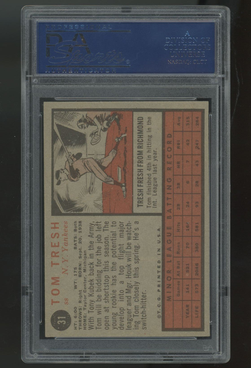 1962 Topps Tom Tresh RC #31 PSA 6