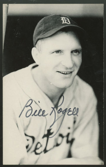 Bill Rogell Signed Autographed Photo Postcard JSA