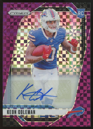 2024 Panini Prizm Keon Coleman RC Purple Power Auto /49 #362