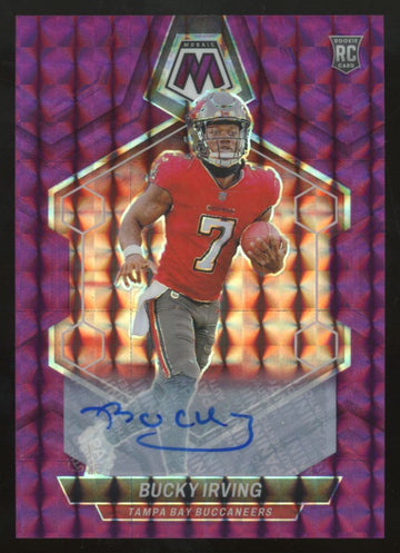 2024 Panini Mosaic Bucky Irving RC Mosaic Autographs Purple Auto /49 #385