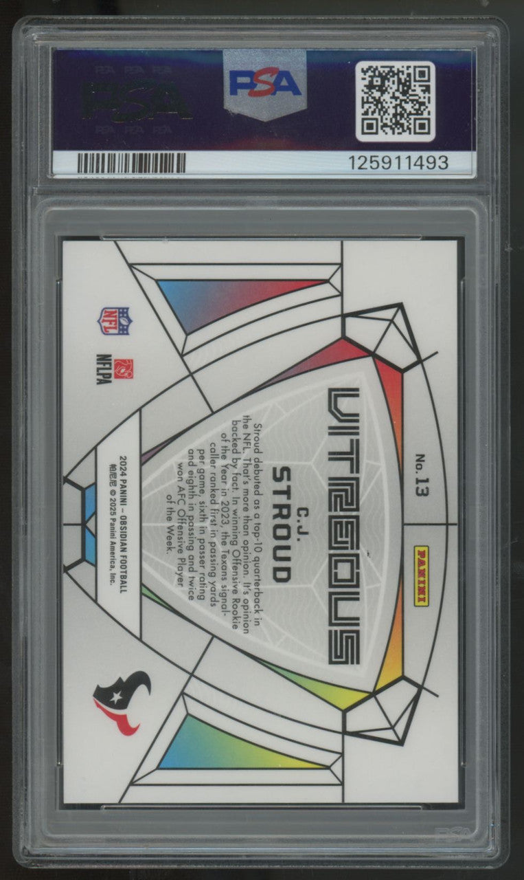 2024 Panini Obsidian C.J. Stroud Vitreous SSP #13 PSA 10