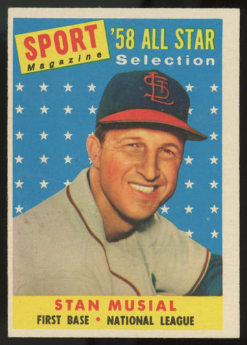 1958 Topps Stan Musial AS #476 EX/MT "B"